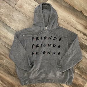 H&M Friends Embroidered Gray Hoodies Size XL
